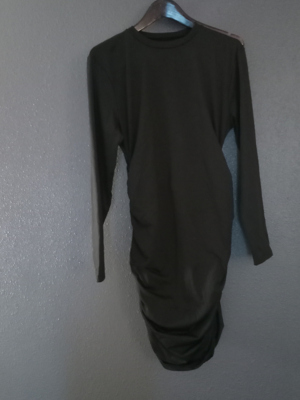 Classic Long Sleeve Ruched Dress 2XL